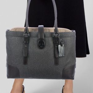 TUMI Villa Turin grey and brown coated canvas shopper - INCLUDES KEY